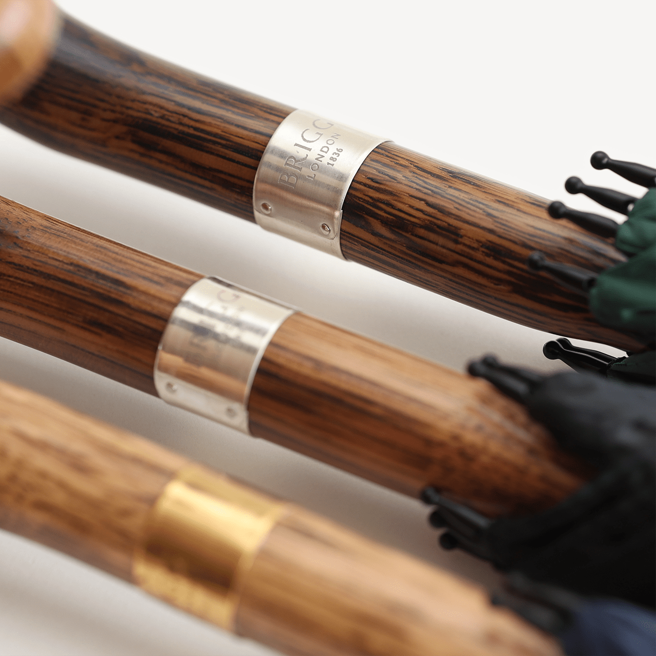 Oak Umbrella for Men - Brown - Swaine Group Ltd