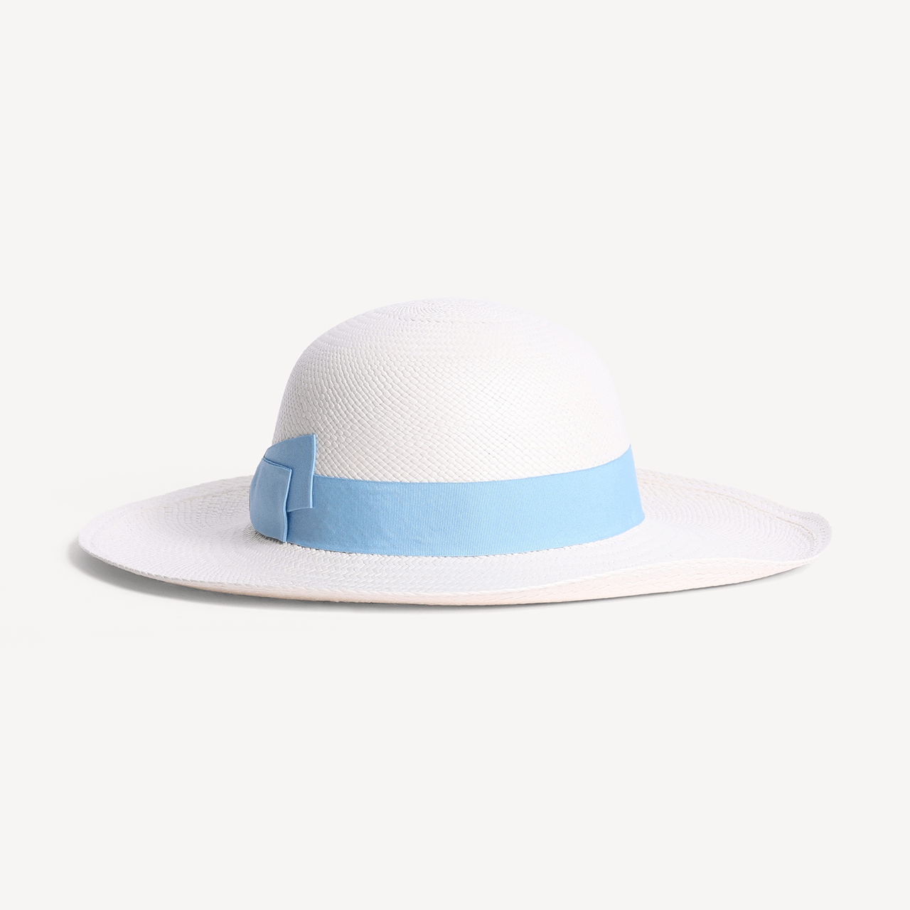 Brisa Panama Toquilla Straw - White with Light Blue Band - Swaine Group Ltd