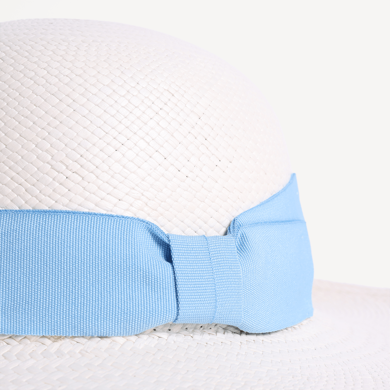 Brisa Panama Toquilla Straw - White with Light Blue Band - Swaine Group Ltd
