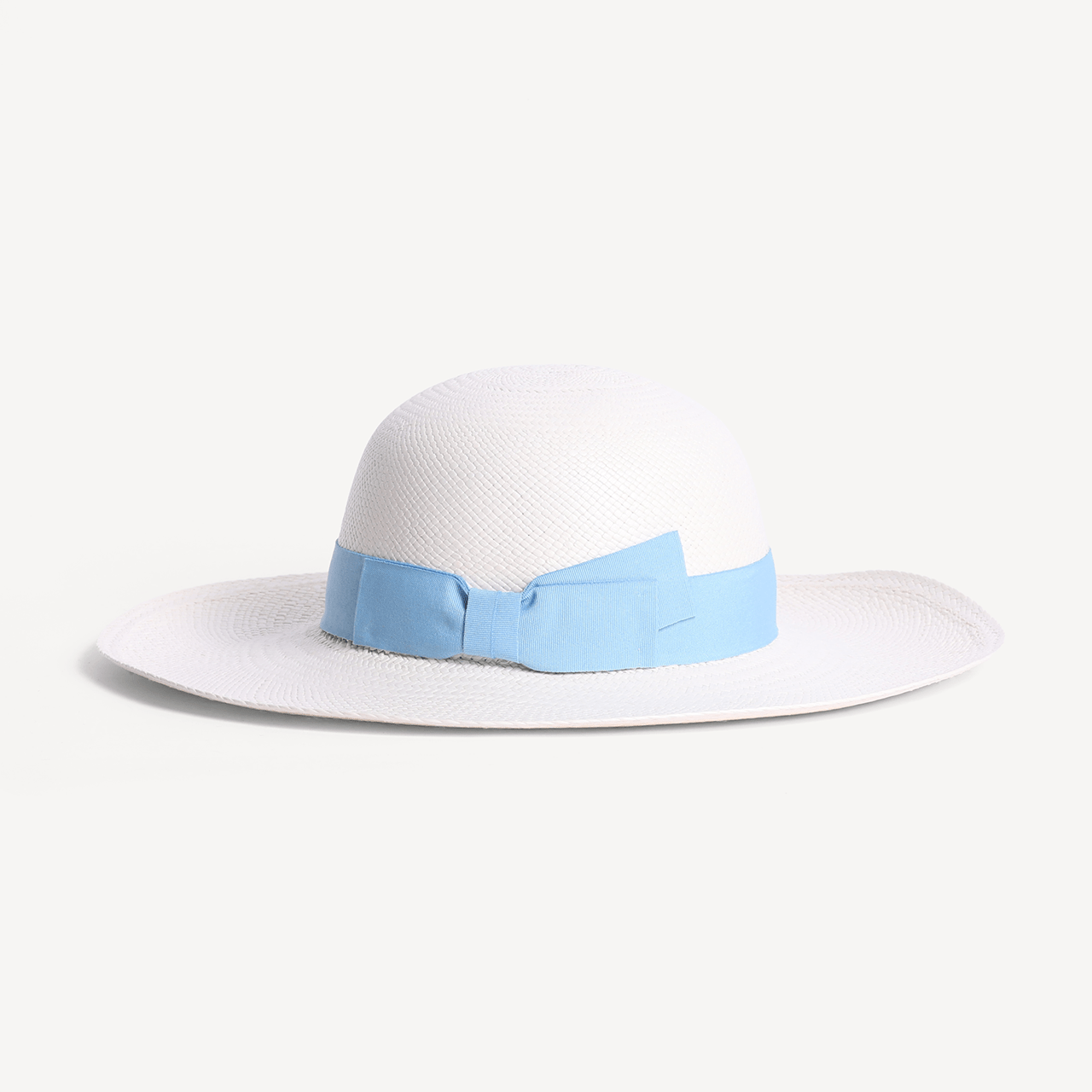 Brisa Panama Toquilla Straw - White with Light Blue Band - Swaine Group Ltd