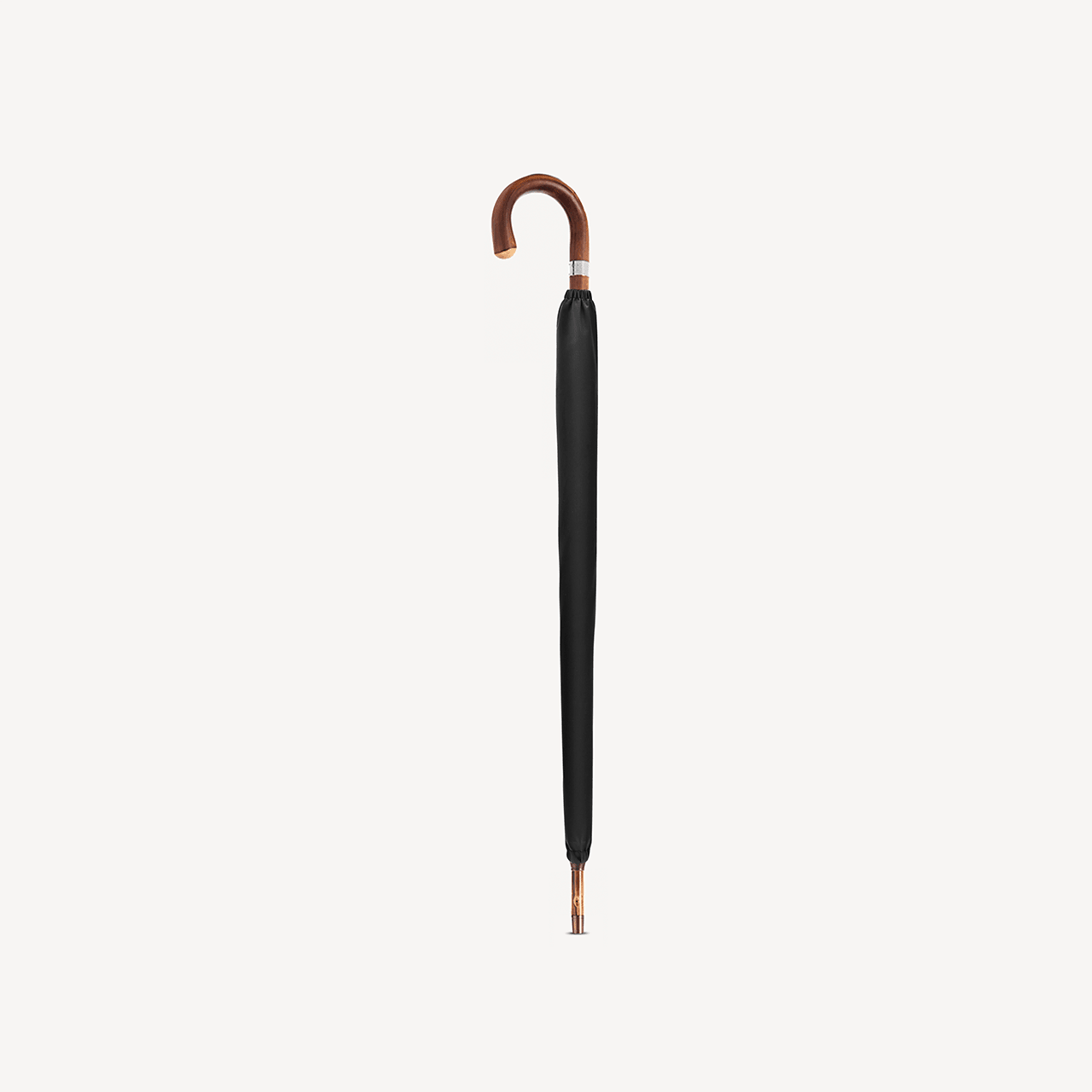 Polished Chestnut Umbrella for Men - Black - Swaine Group Ltd