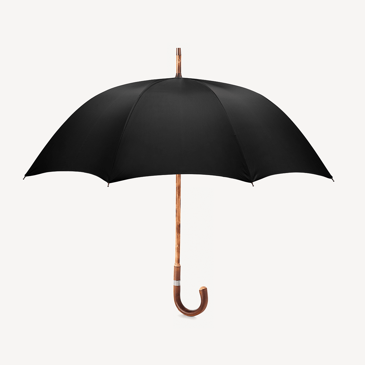 Polished Chestnut Umbrella for Men - Black - Swaine Group Ltd
