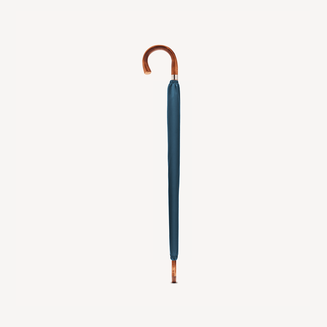 Polished Chestnut Umbrella for Men - French Navy - Swaine Group Ltd