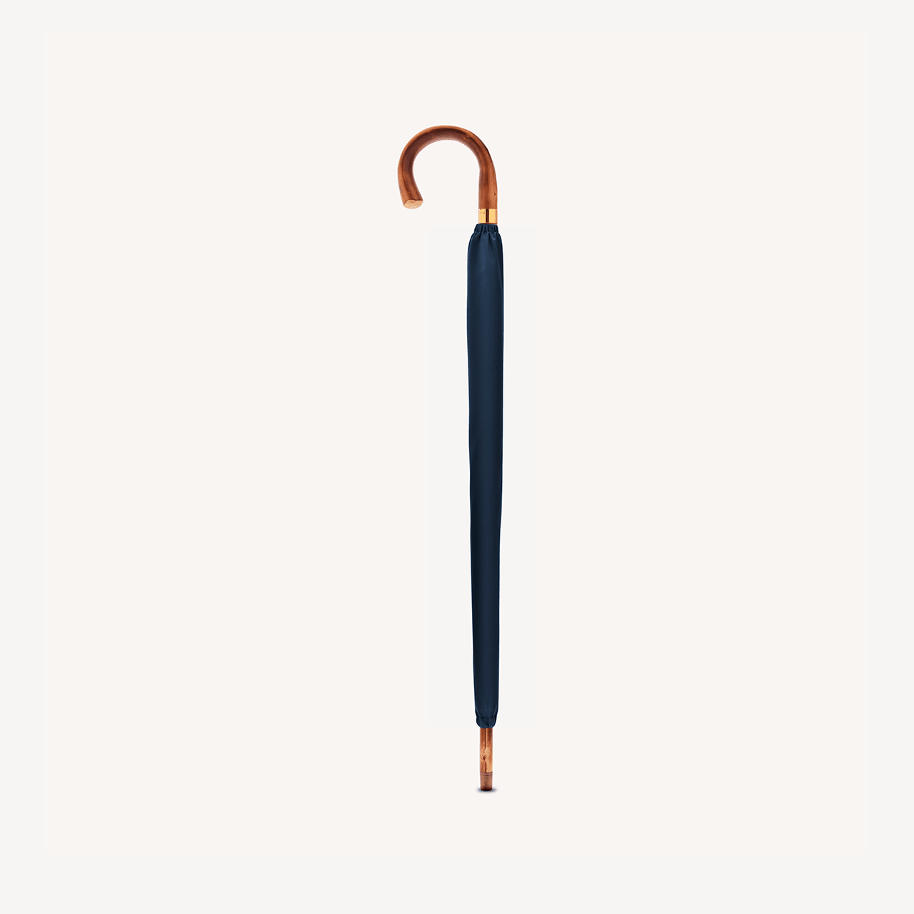 Polished Chestnut Umbrella for Men - Dark Navy - Swaine Group Ltd