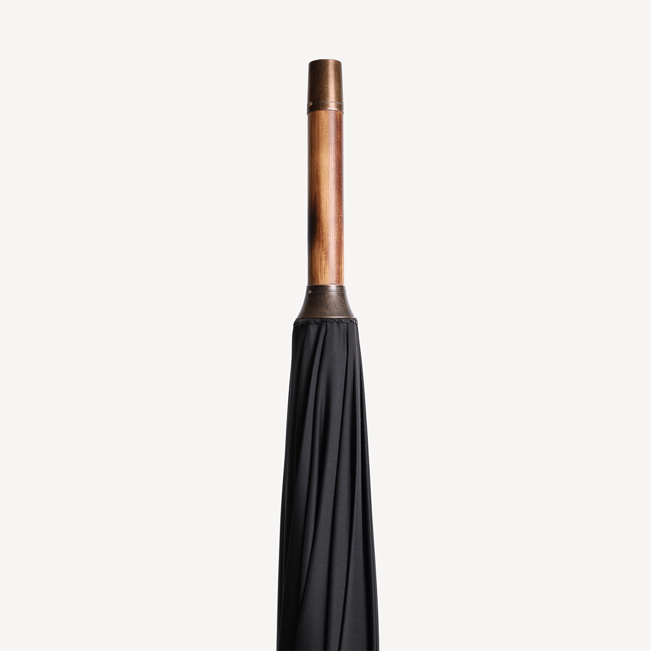 Polished Chestnut Umbrella for Men - Black - Swaine Group Ltd