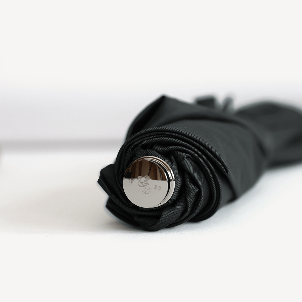 Collapsible Umbrella with Beechwood Handle - Black - Swaine Group Ltd