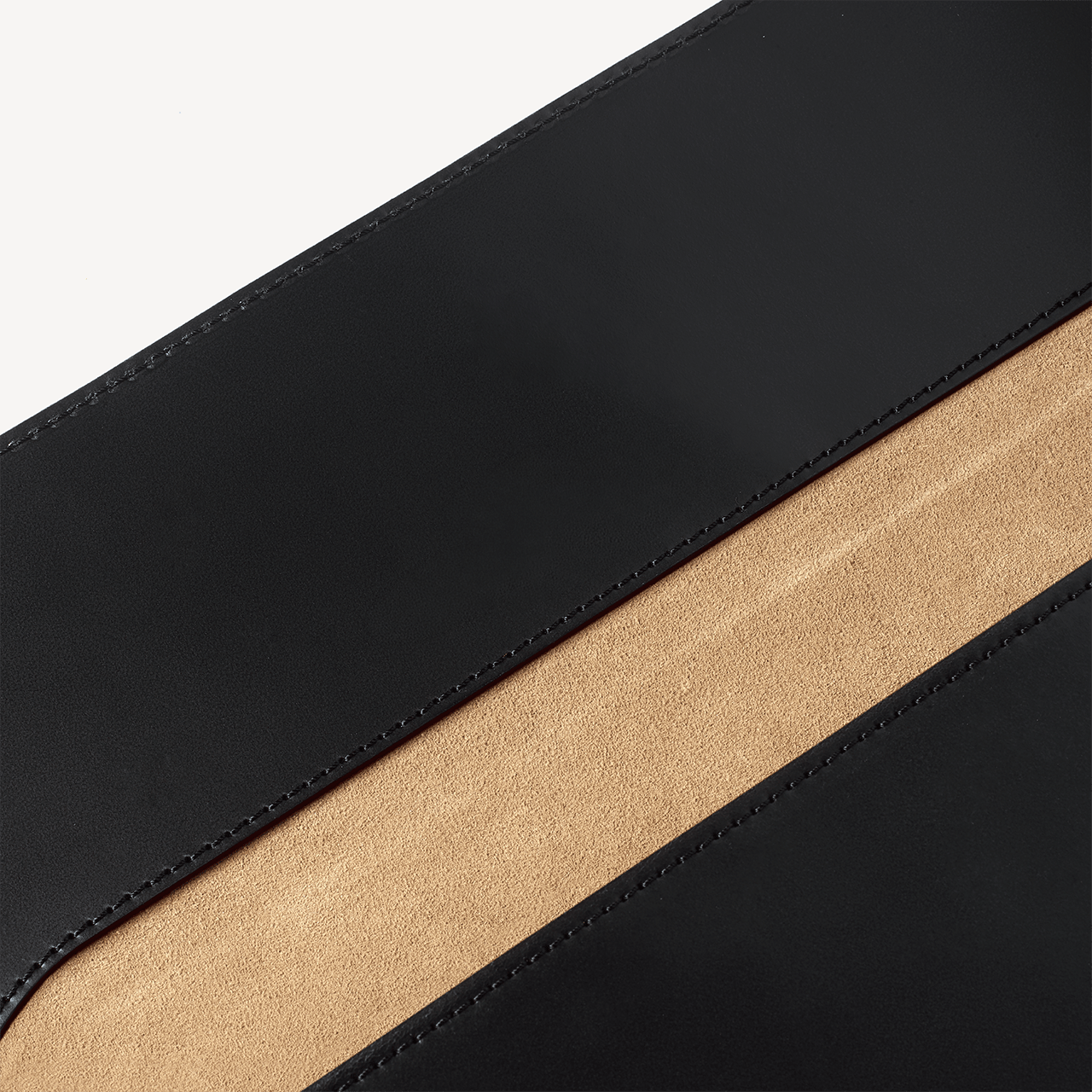 Eton Document Holder - Black with Praline Alcantara Lining - Swaine Group Ltd