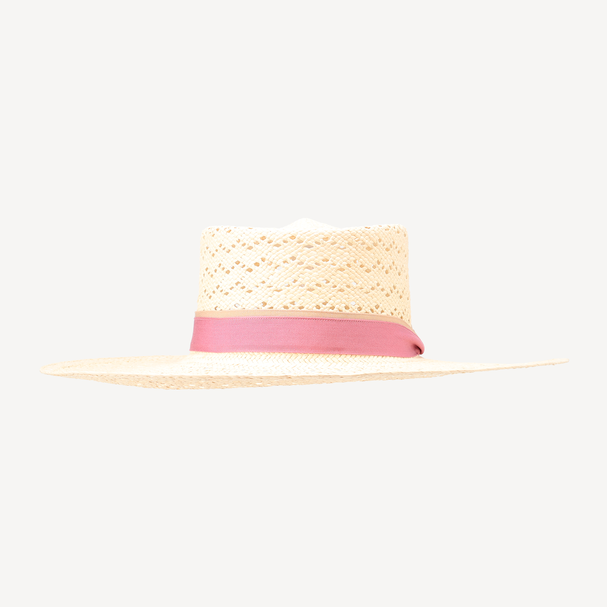 Wide Lace Brim Panama - Natural Straw