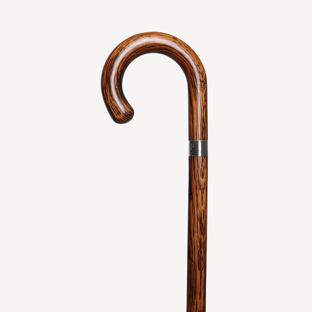 Hickory Walking Stick - Silver Collar - Swaine Group Ltd