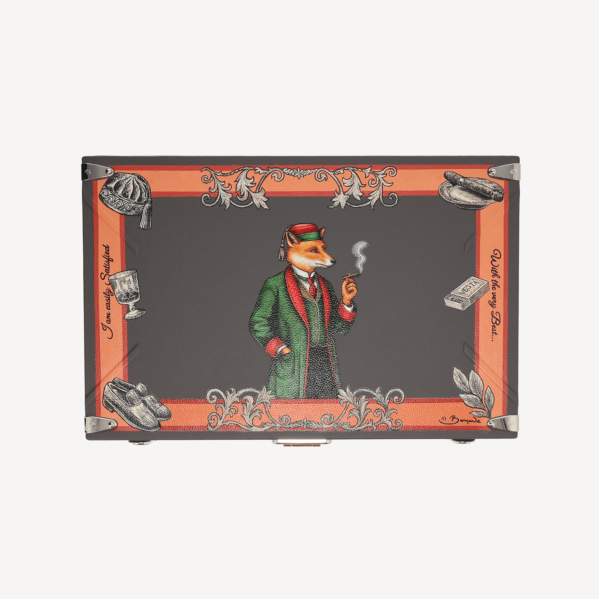 Cigar Humidor - Black (Hand Painted) - Swaine Group Ltd