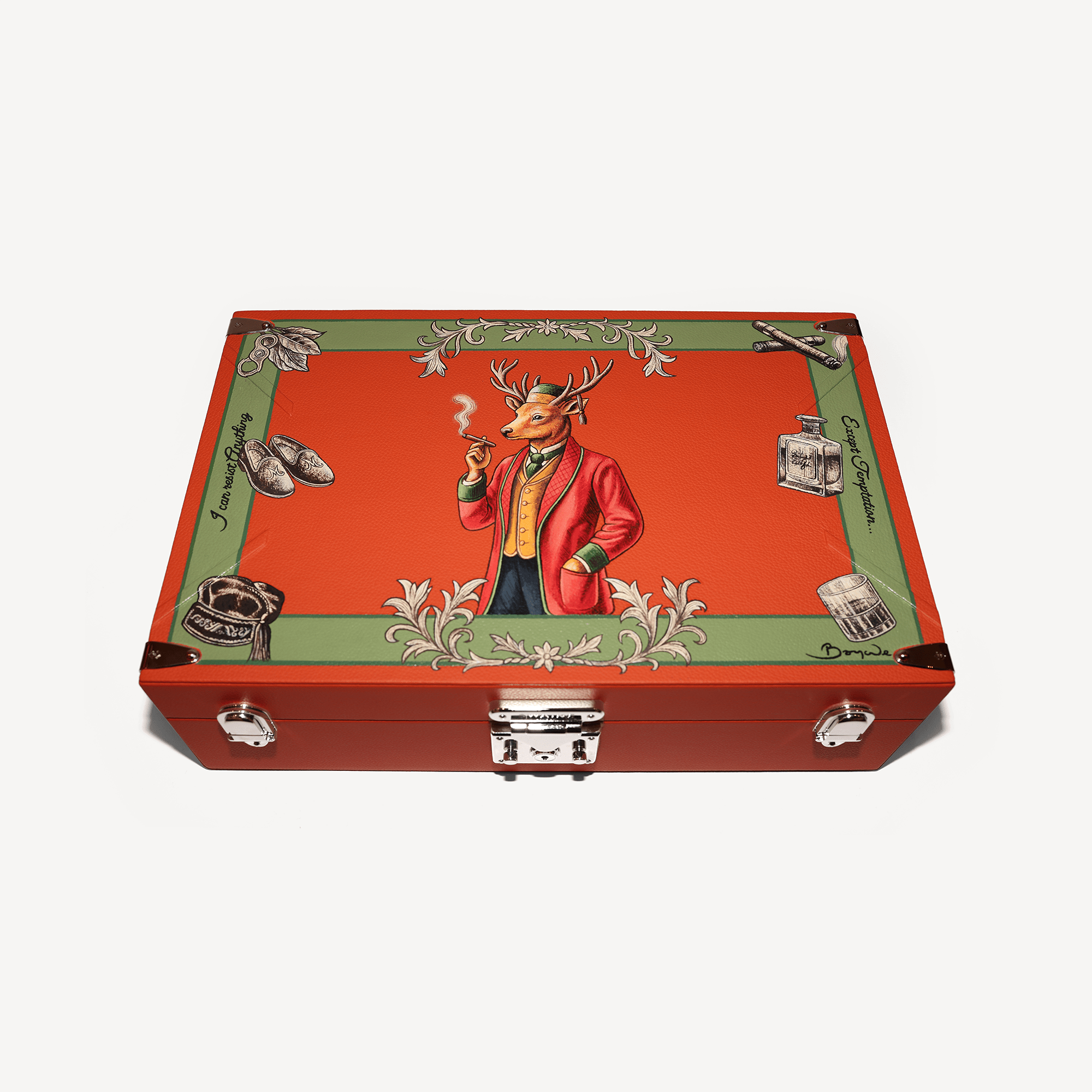 Cigar Humidor - Amber (Hand Painted) - Swaine Group Ltd