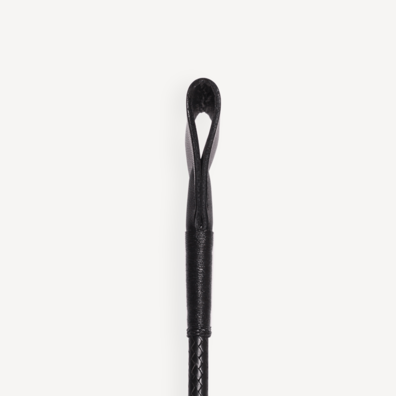 18" Jumping Leather Whip - Black - Swaine
