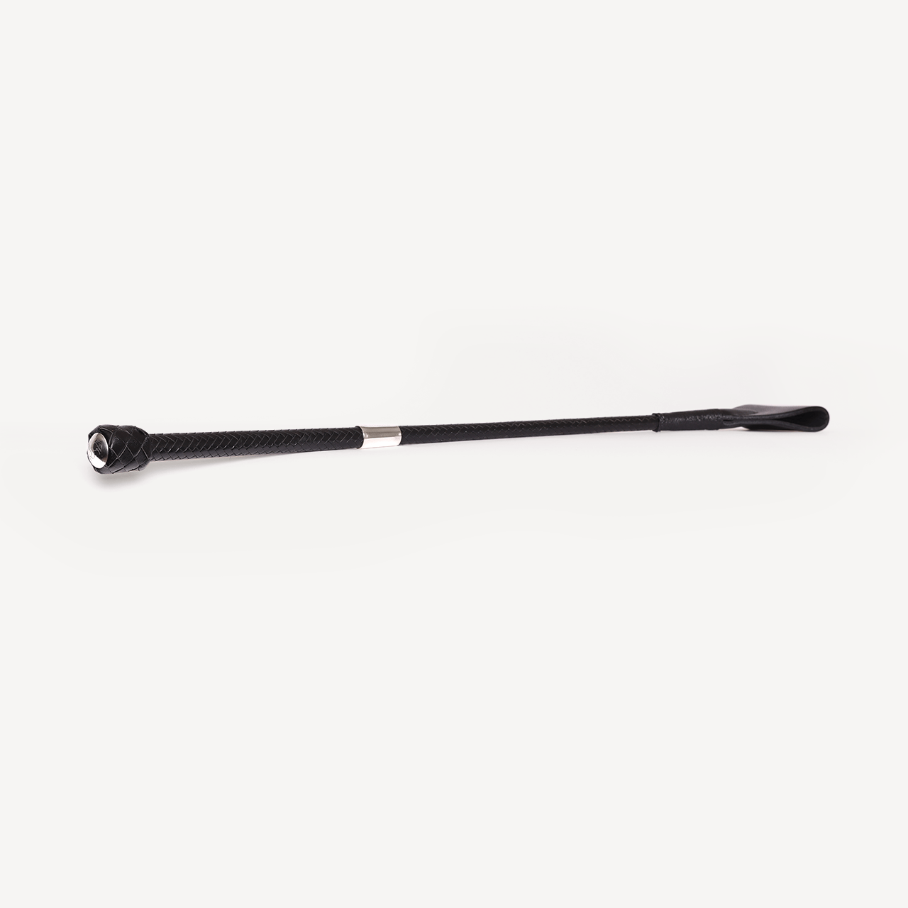 18" Jumping Leather Whip - Black & Jaguar Green - Swaine