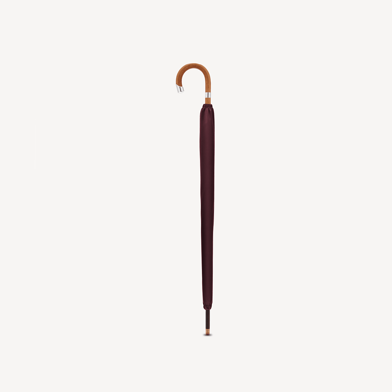 Malacca Prince of Wales Umbrella for Men - Burgundy - Swaine Group Ltd