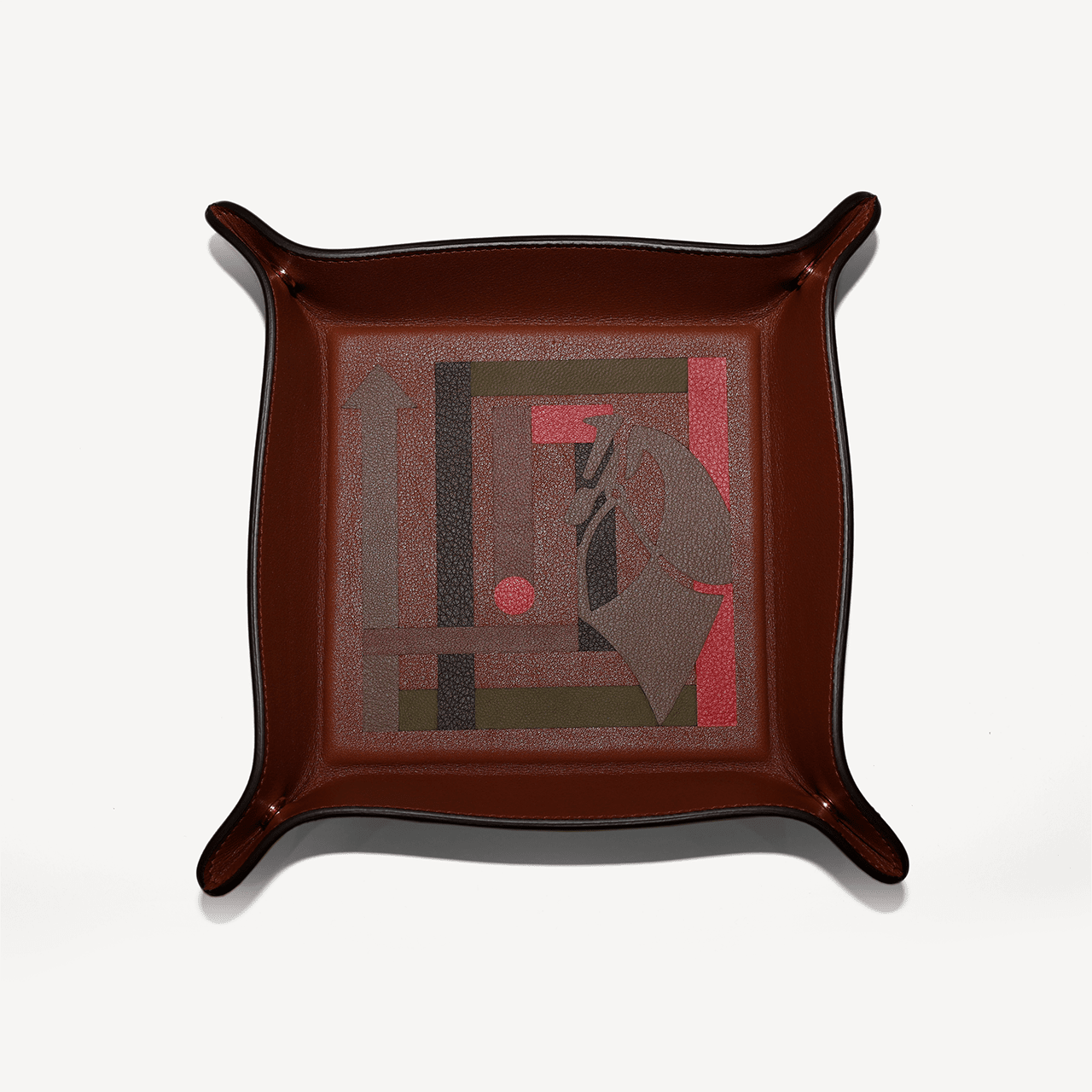 Trinket Tray Small in Green & Tan - Swaine Group Ltd