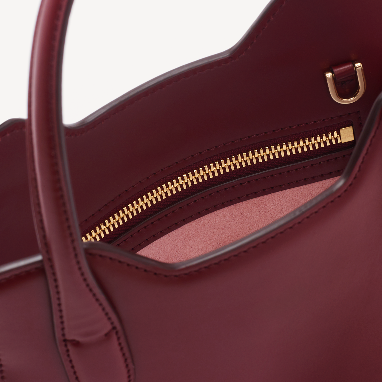 Mini Swaine Tote - Bordeaux (Black Canvas)