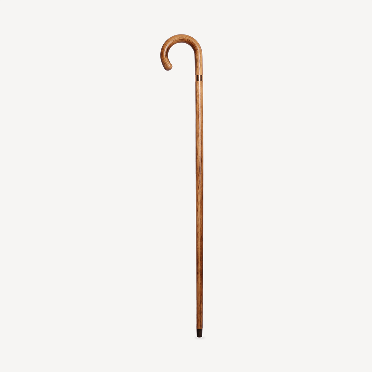 Oak Walking Stick - Gold Collar - Swaine Group Ltd