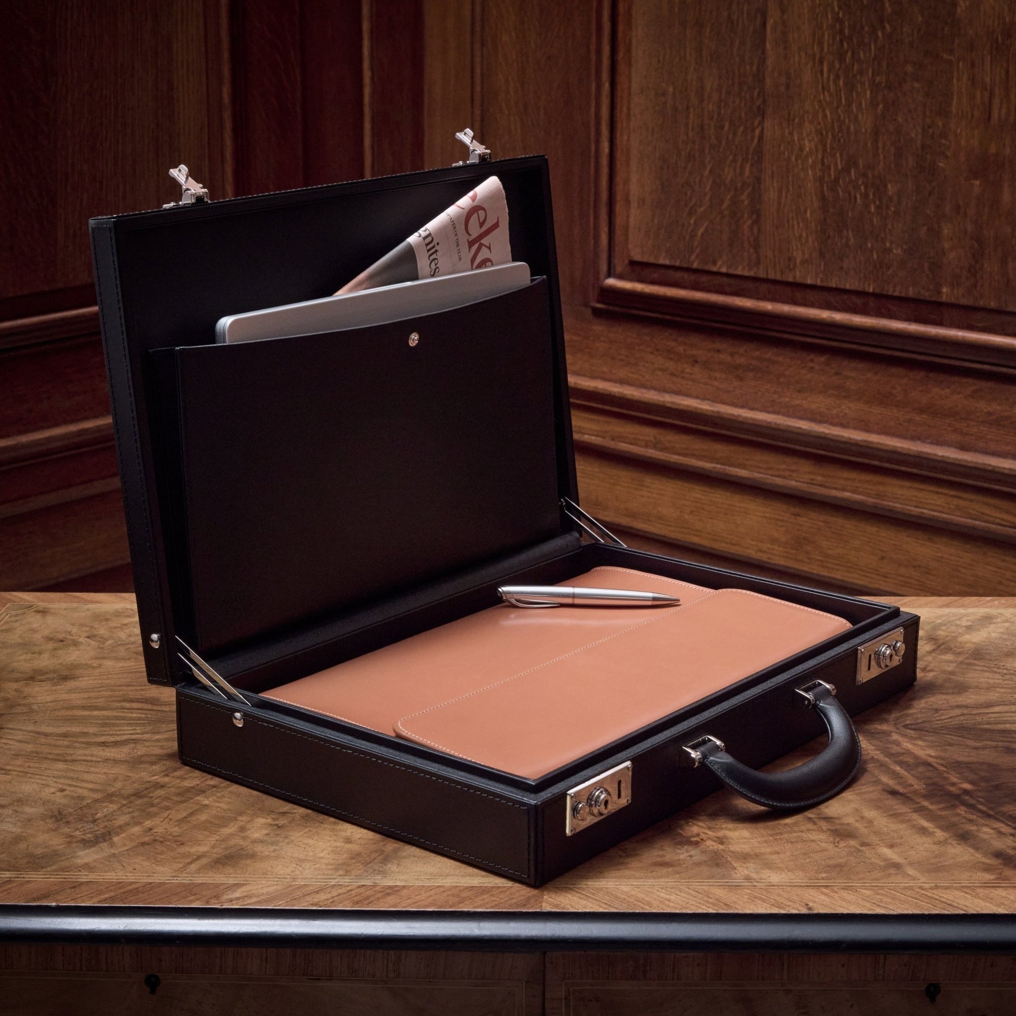 Slim Attaché - Black - Swaine Group Ltd