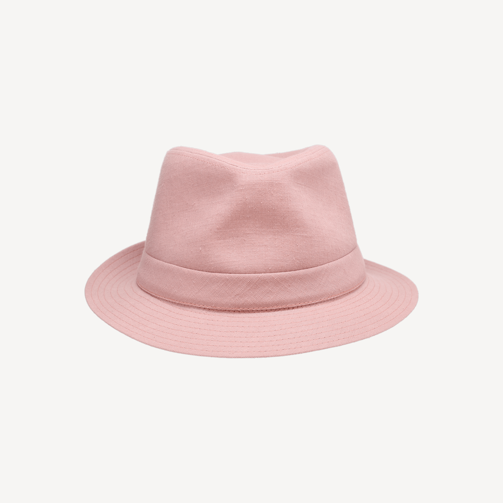 Linen Trilby - Dusty Pink Linen