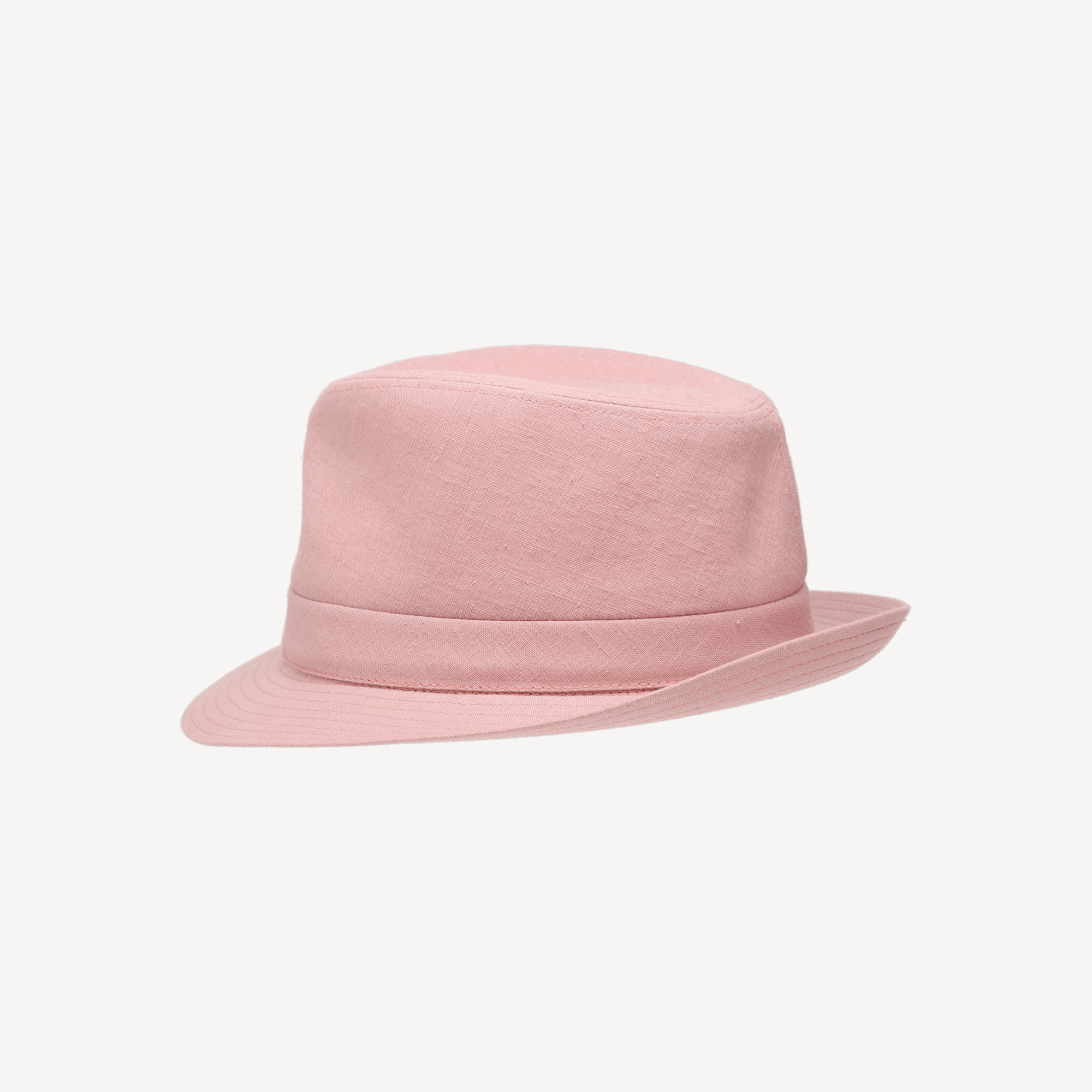 Linen Trilby - Dusty Pink Linen