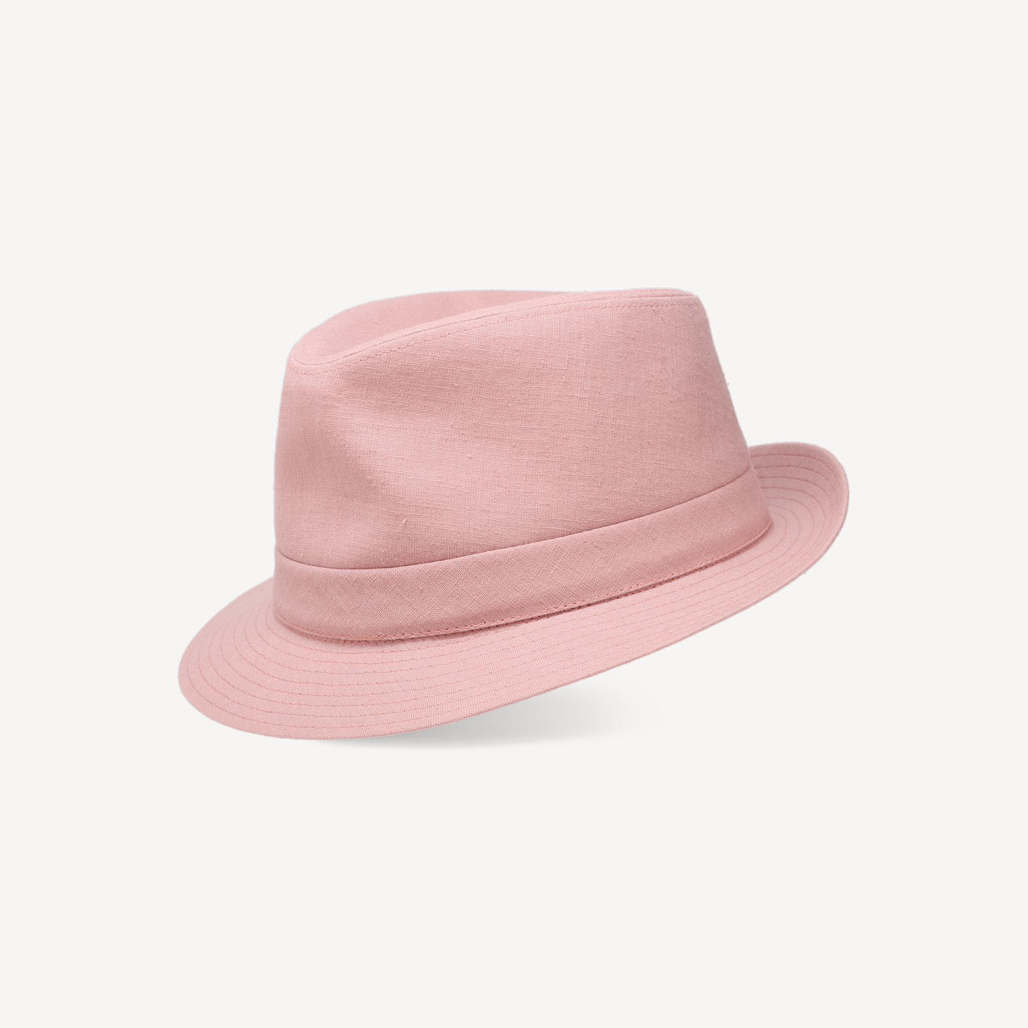 Linen Trilby - Dusty Pink Linen