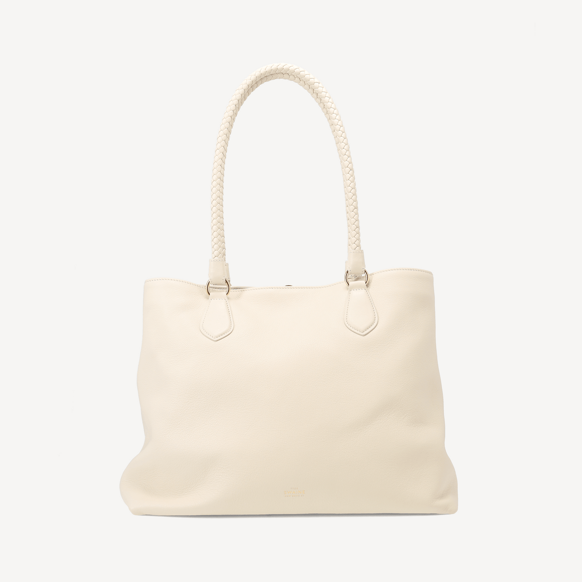 Malibu Handbag - Vanilla Calf (Polished Brass) - Swaine Group Ltd