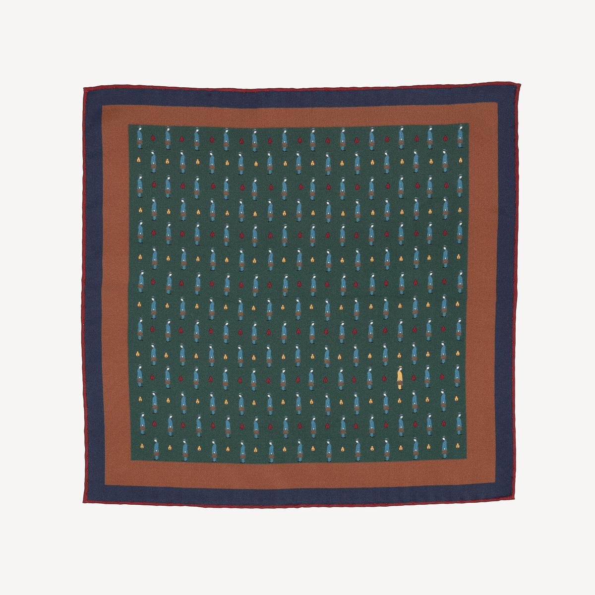 Silk Pocket Illustration - Dark Green with Briefcase - Swaine Group Ltd