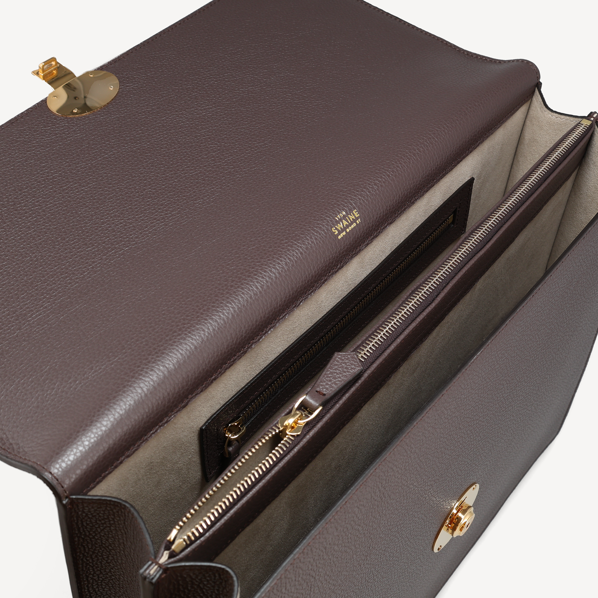President - Brown Pebble (Sea Sand Alcantara/Gold)