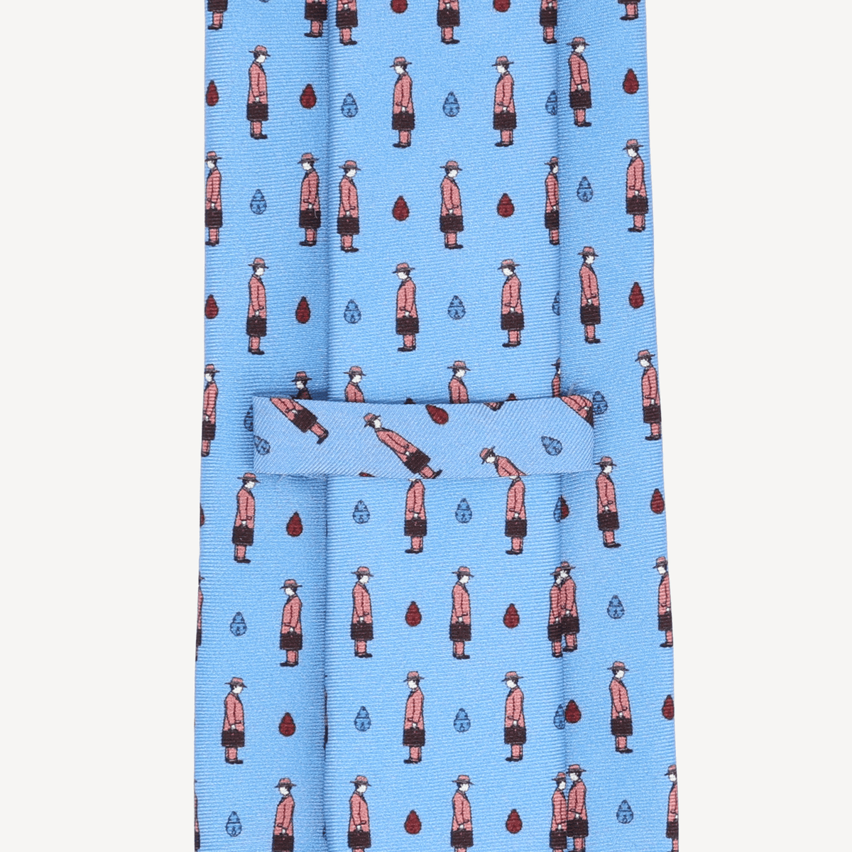Silk Tie - Light Blue with Briefcase - Swaine Group Ltd