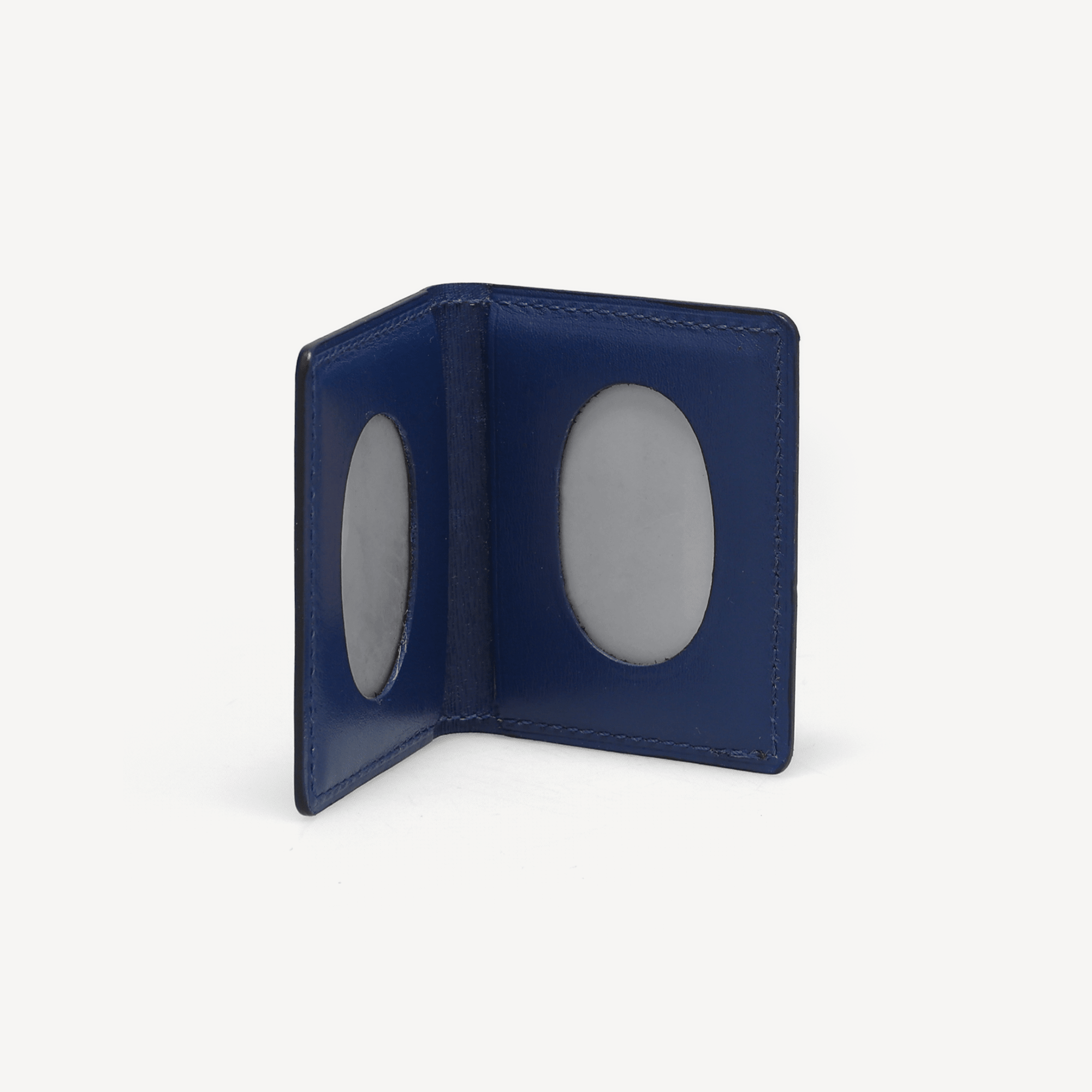 Calf Oval 2 Photo Frame - Blue - Swaine Group Ltd