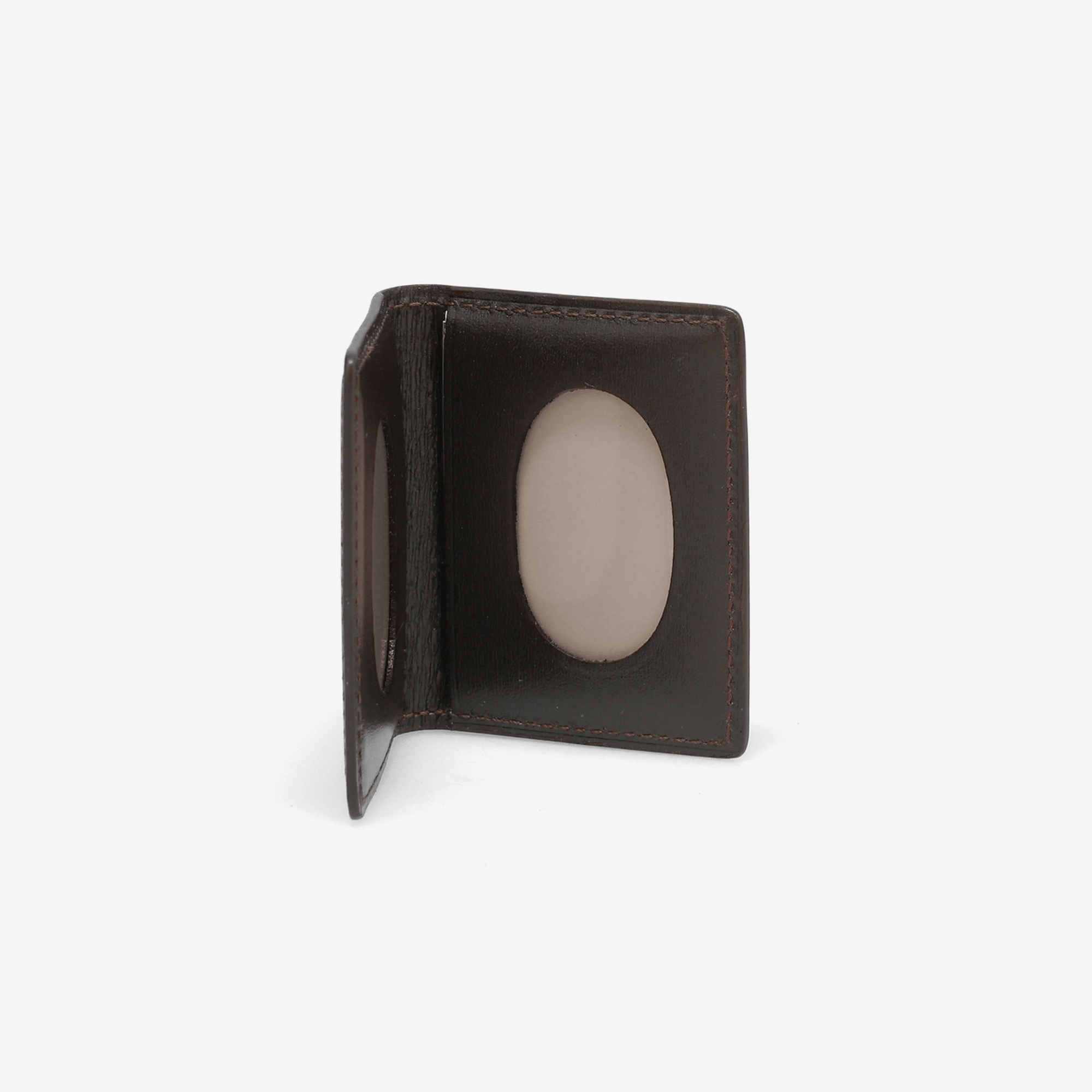 Calf Oval 2 Photo Frame - Brown - Swaine Group Ltd