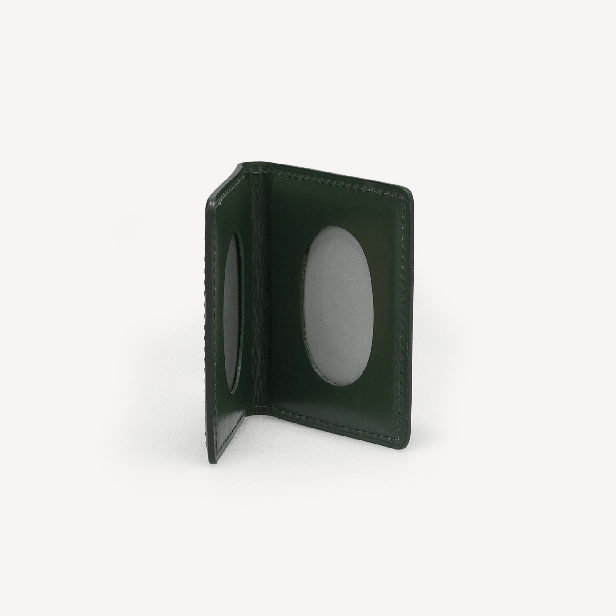 Calf Oval 2 Photo Frame - Green - Swaine Group Ltd