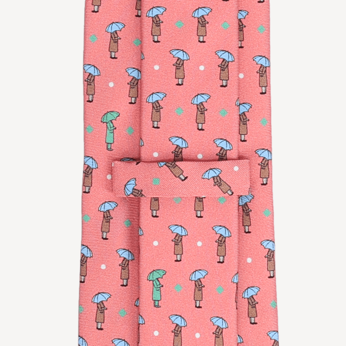 Silk Tie - Light Pink with Umbrella - Swaine Group Ltd