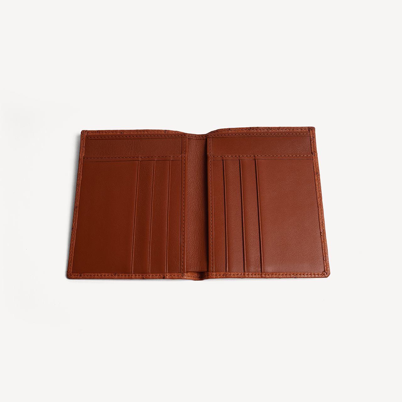 Ostrich Short Coat Wallet - Tan - Swaine Group Ltd