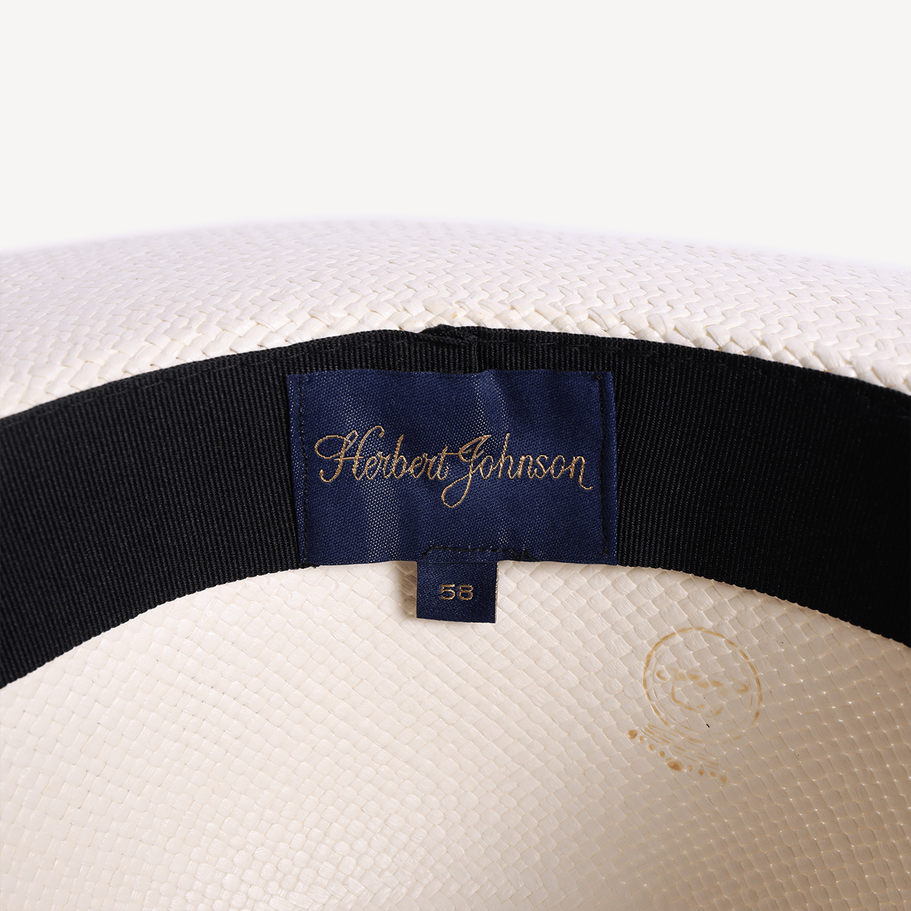 Panama Toquilla Straw - White with Black Band - Swaine Group Ltd