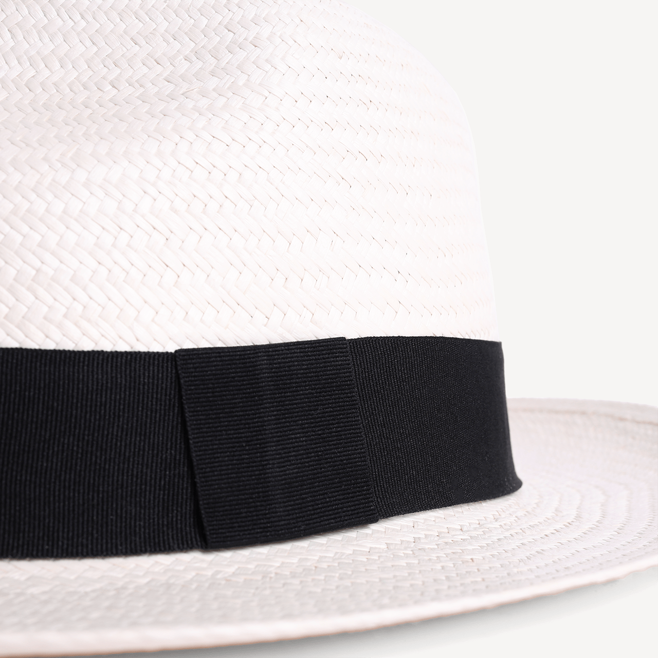 Panama Toquilla Straw - White with Black Band - Swaine Group Ltd