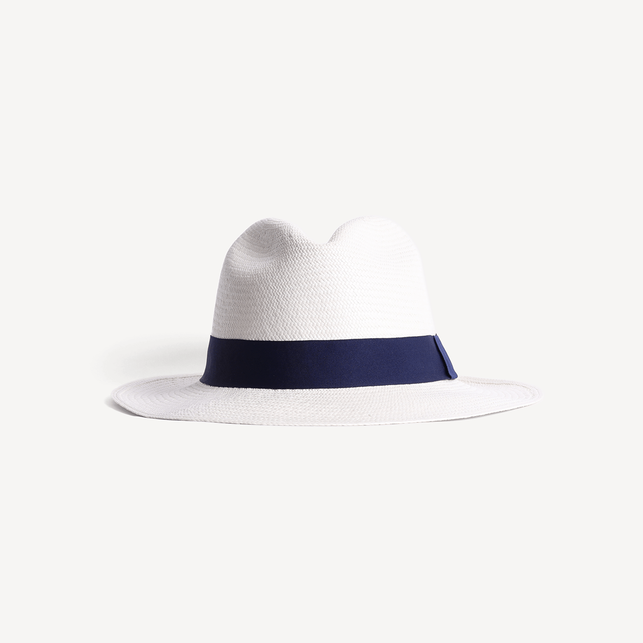 Panama Toquilla Straw - White with Navy Band - Swaine Group Ltd