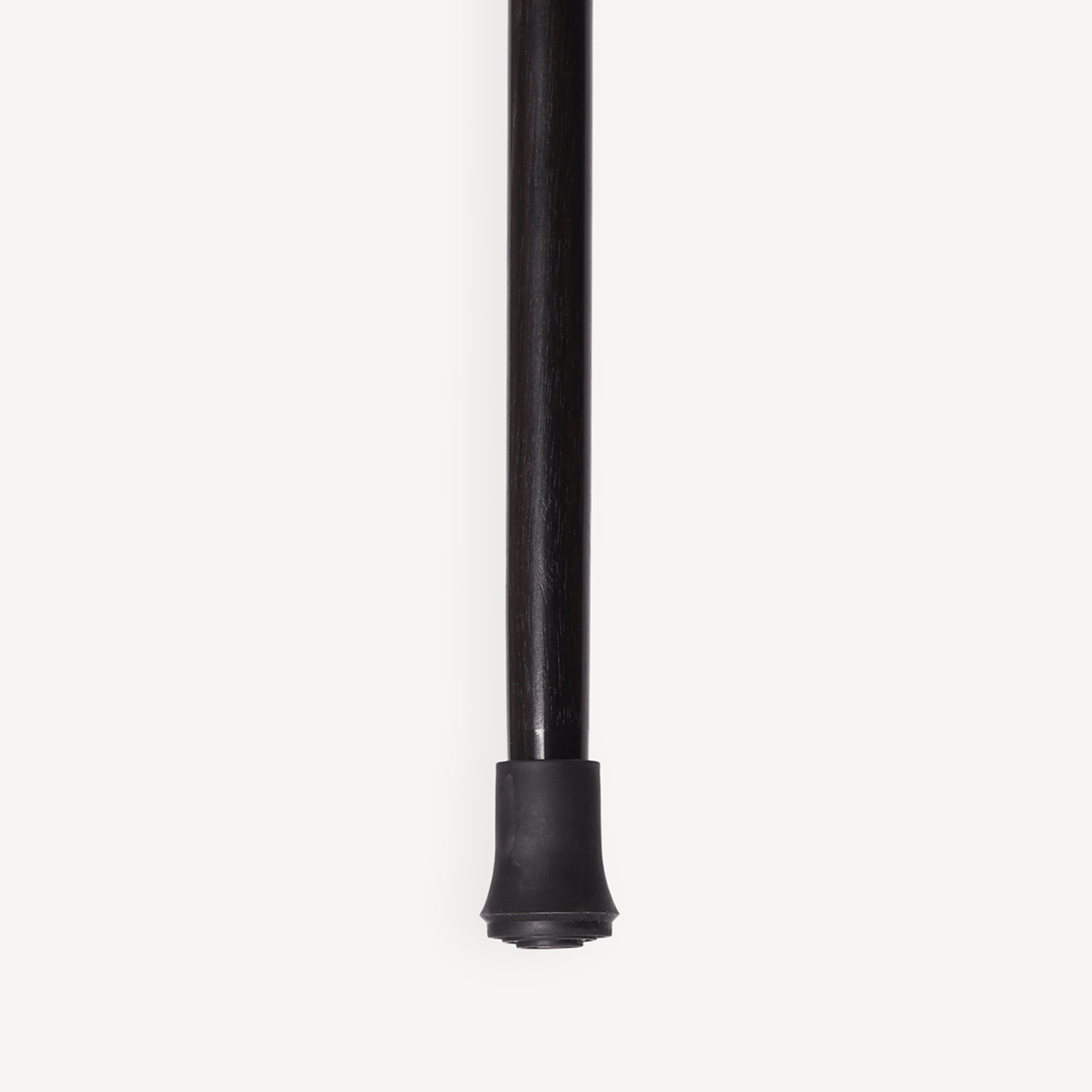 Dress Cane with Simple Crutch Handle - Ebony Wood and Light Horn Hardware - Swaine Group Ltd