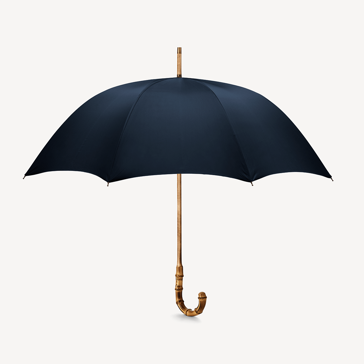 Singin' in the Rain Whangee Umbrella for Men - Dark Navy - Swaine Group Ltd