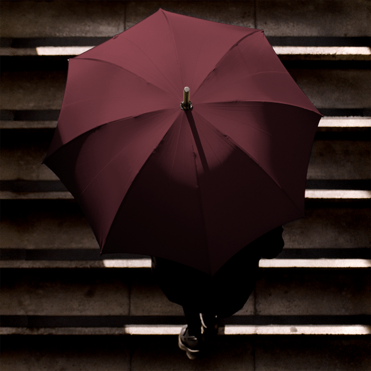 Oak Umbrella for Men - Burgundy - Swaine Group Ltd