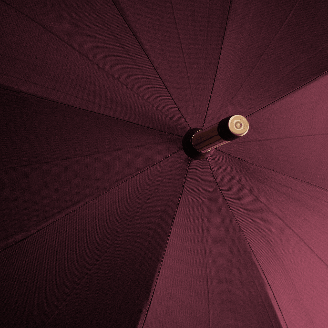 Polished Chestnut Umbrella for Men - Burgundy - Swaine Group Ltd