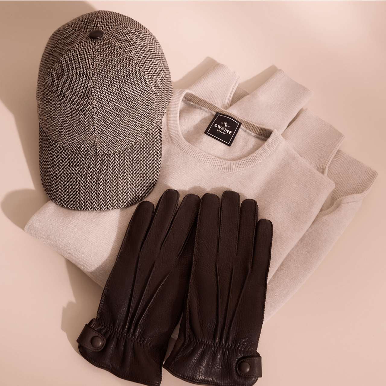 Baseball Cap - Black & White Canvas - Swaine Group Ltd