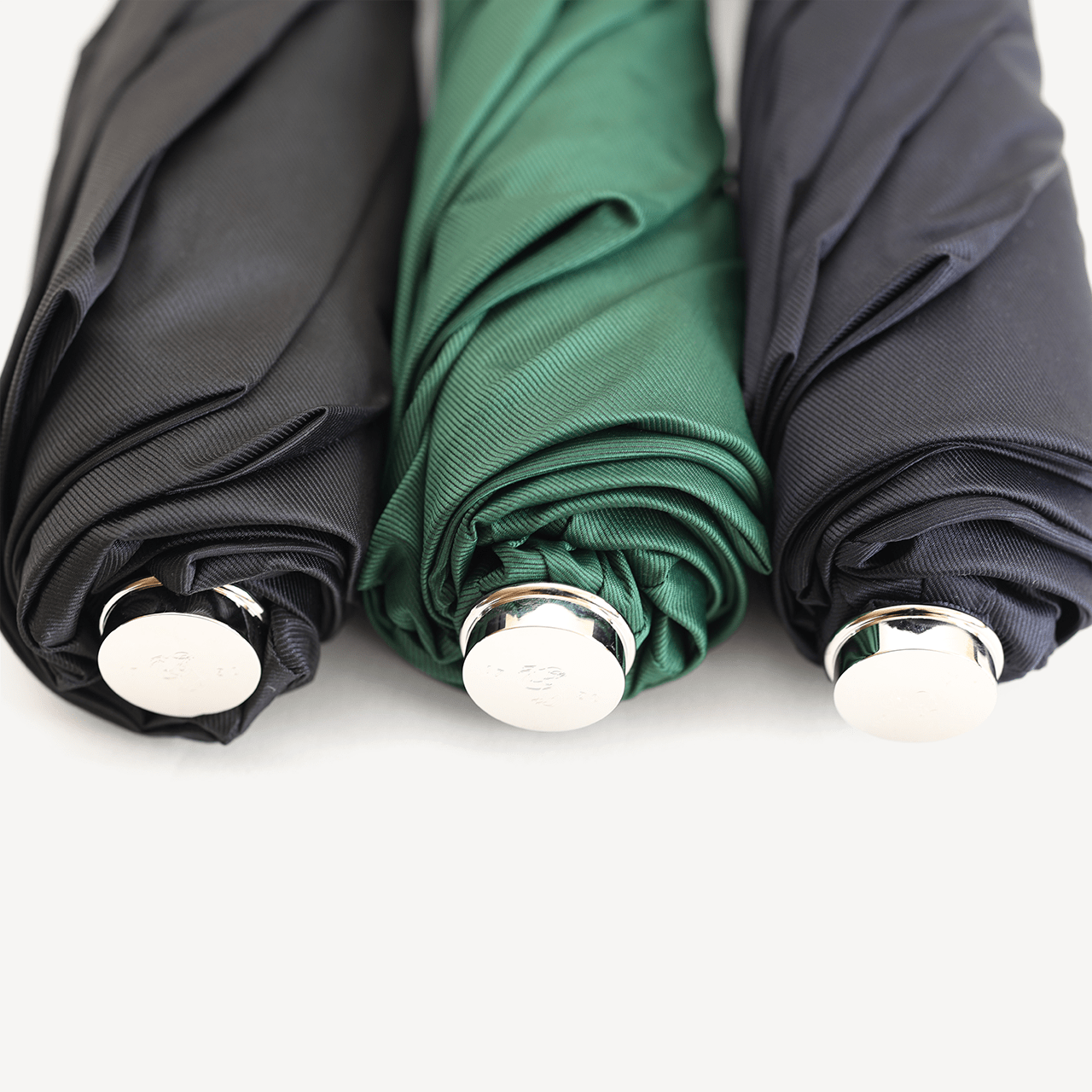 Collapsible Umbrella Braided Handle Monogram Print - Blue - Swaine Group Ltd