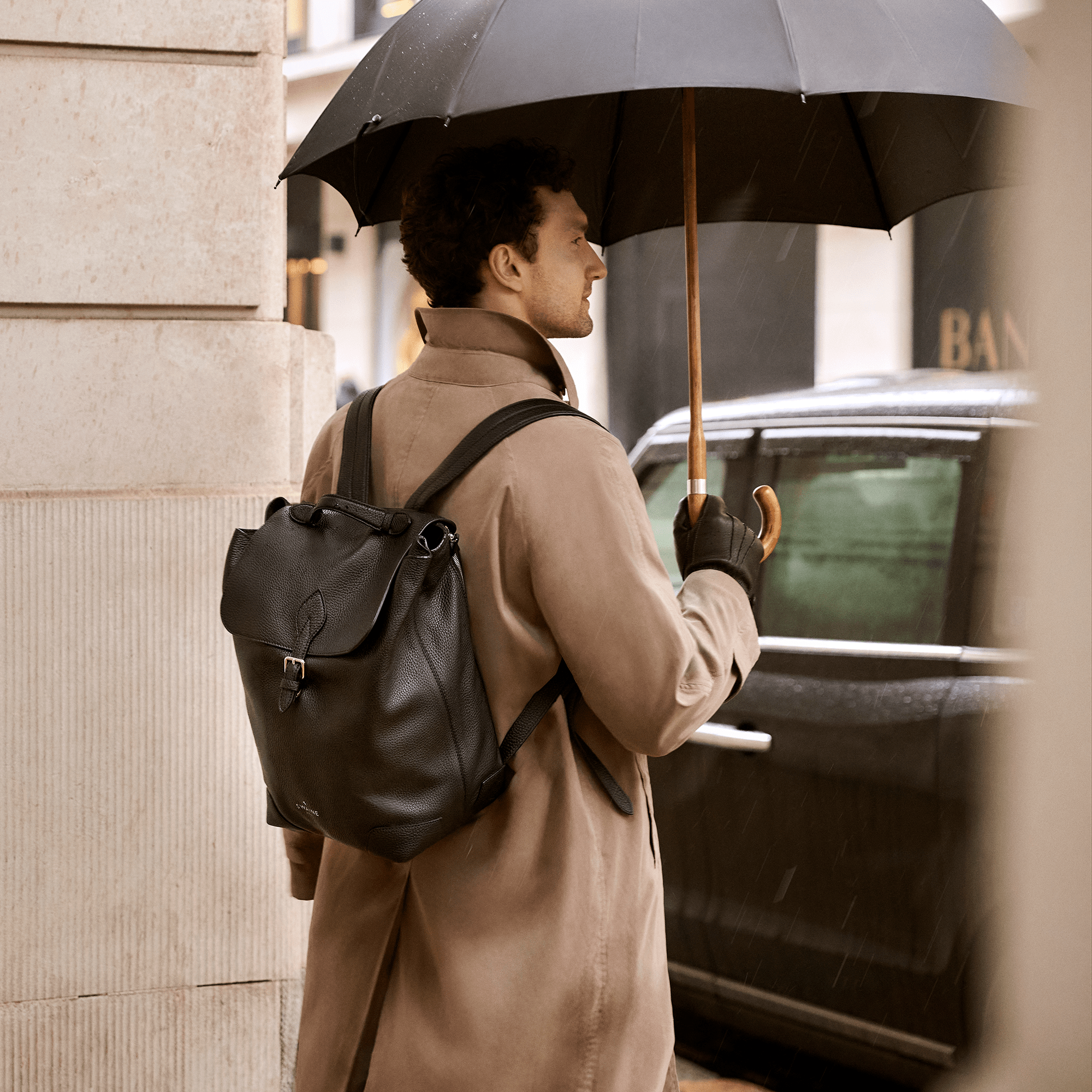 Men's Maple Umbrella - Dark Navy - Swaine Group Ltd