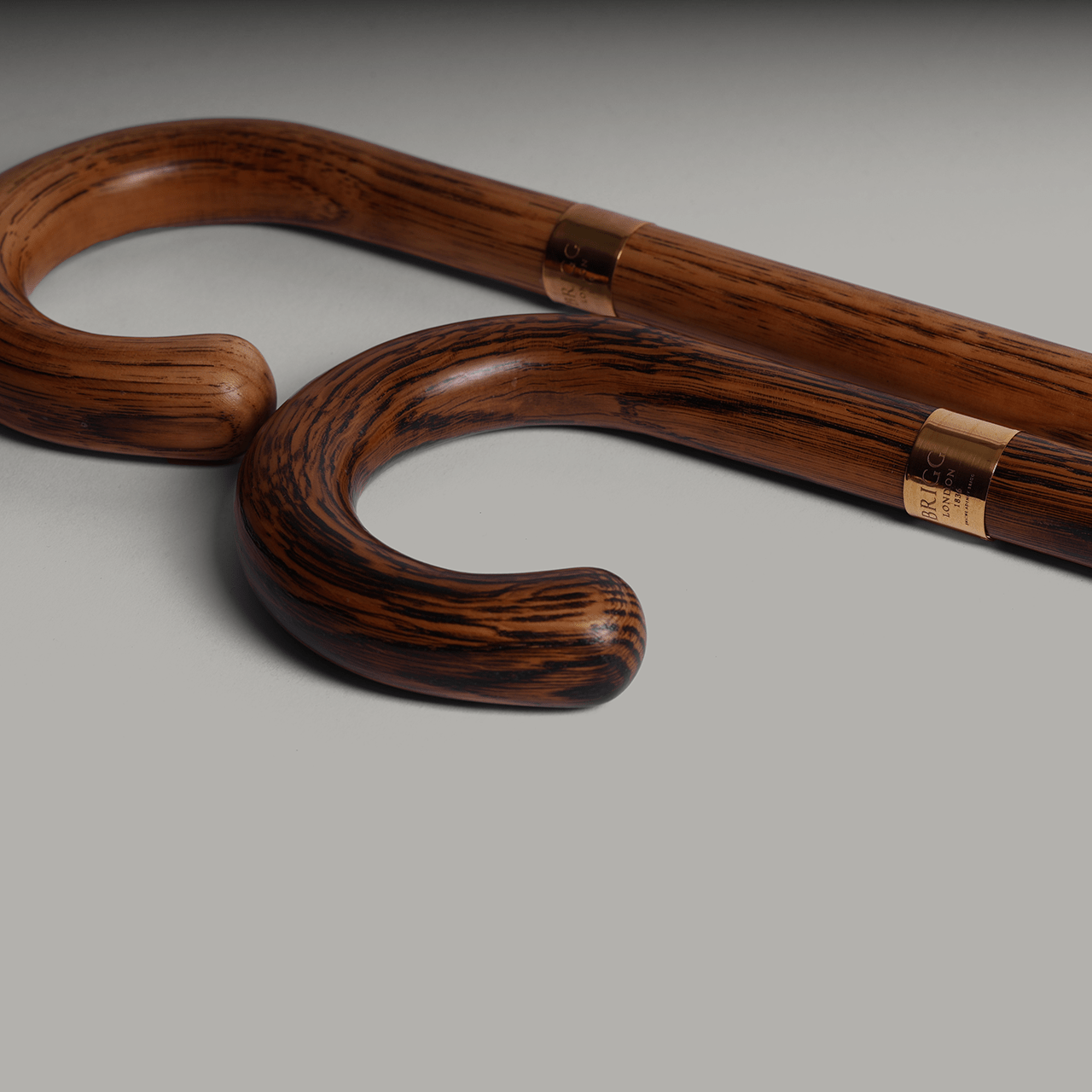Oak Walking Stick - Silver Collar - Swaine Group Ltd