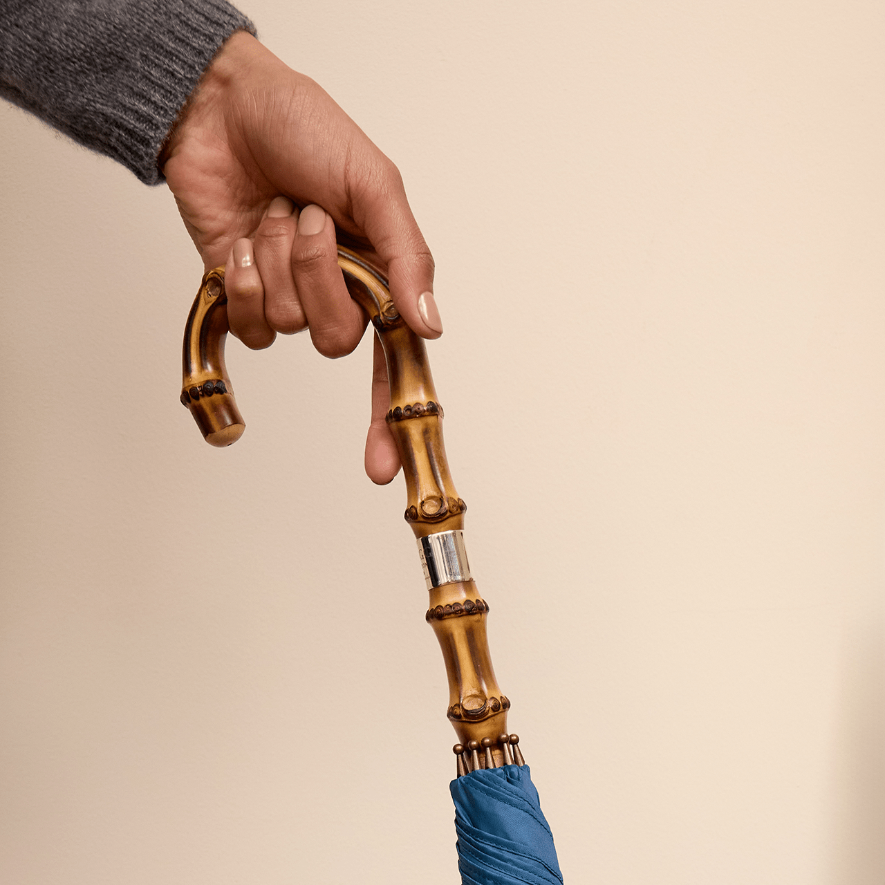 Singin' in the Rain Whangee Umbrella for Men - Orange - Swaine Group Ltd