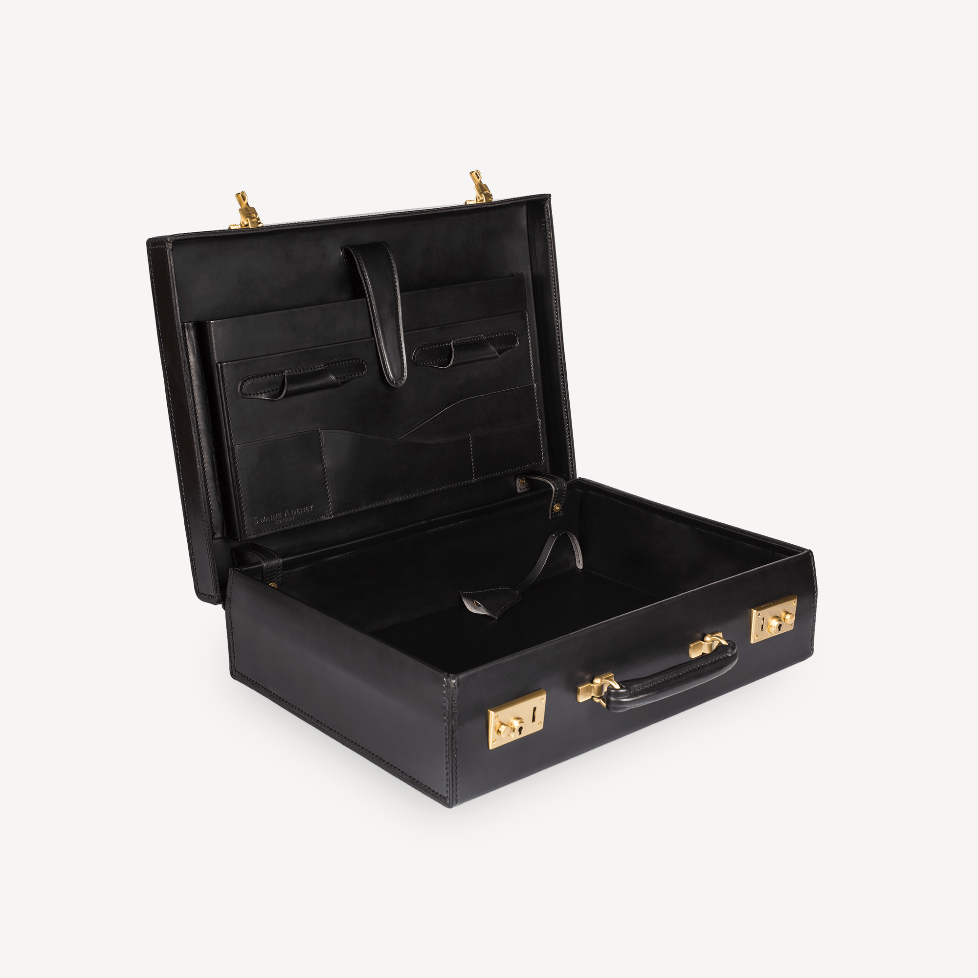 Churchill Attaché Case - Black - Swaine