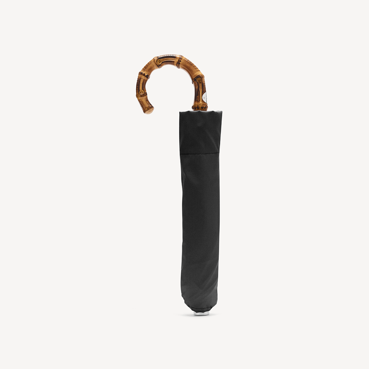 Collapsible Umbrella with Whangee Handle - Black - Swaine
