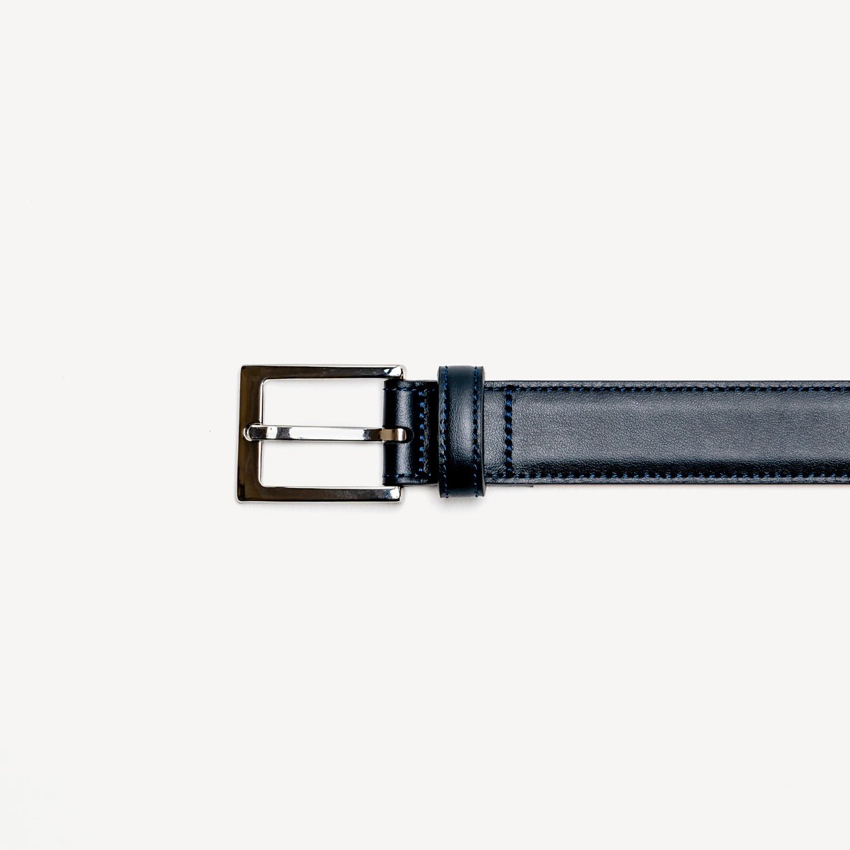 Men's Leather Belt - Navy - Swaine