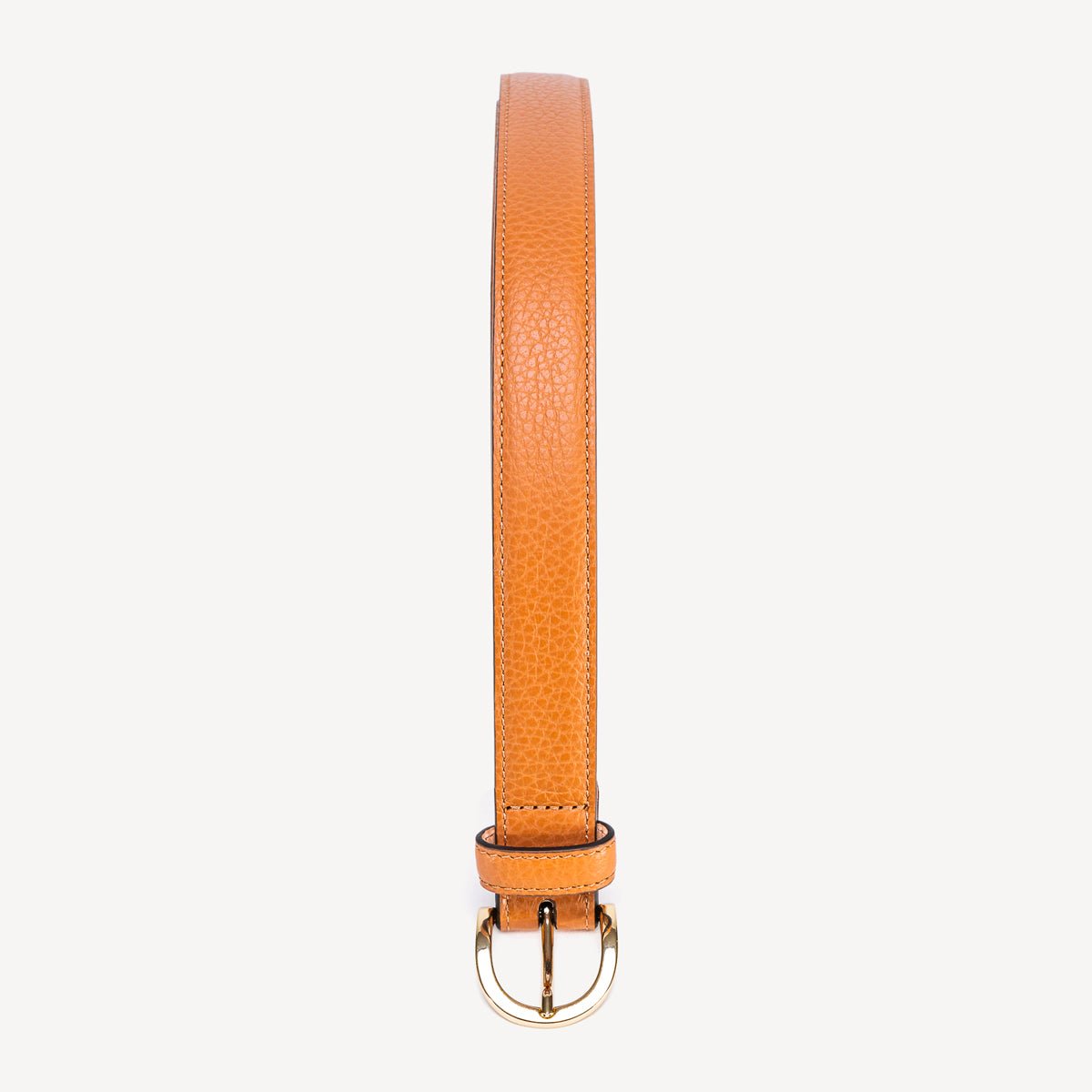 Women's Belt with Round Buckle - Tobacco - Swaine